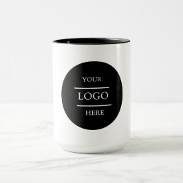 Caneca Mug de café com marca de logotipo preto personaliz