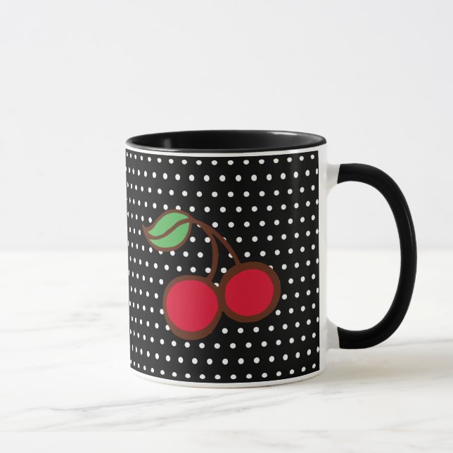 Caneca Mug de café da Cherry Retro (Direita)
