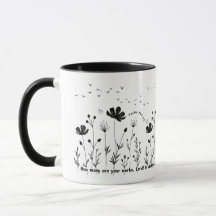 Mug de café da Flor - 11oz, Flores na Turma da Ter