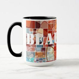 Caneca Mug De Café De Arte Personalizada Mosaica De 15oz
