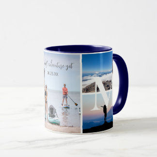 Caneca Mug de Café de Colagem de Fotos de Aventura Person