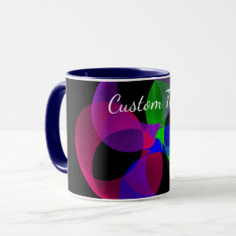 Caneca Mug de Café de Fusão Geométrica Multicolorida