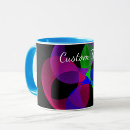 Caneca Mug de Café de Fusão Geométrica Multicolorida