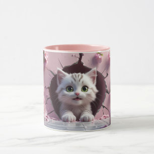 Caneca Mug de café de gato bonito - Presente perfeito par