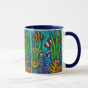 Caneca Mug de café de gemas tropical