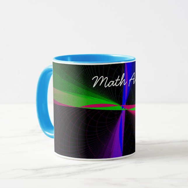 Caneca Mug de café de onda geométrica de quatro vias (Frente Esquerda)