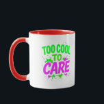 Caneca Mug de café do dia do Namorados único - presente p<br><div class="desc">Comece sua manhã com atitude usando esta caneca "Legal demais para se importar". Com texto ousado no estilo neon grafite, esta xícara de café engraçada torna cada gole mais na moda. Perfeito como um presente único para aniversários, Dia do Namorados, Dia da Mãe, Dia do Pai, Natal, graduação, aniversários, festas...</div>