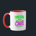 Caneca Mug de café do dia do Namorados único - presente p<br><div class="desc">Comece sua manhã com atitude usando esta caneca "Legal demais para se importar". Com texto ousado no estilo neon grafite, esta xícara de café engraçada torna cada gole mais na moda. Perfeito como um presente único para aniversários, Dia do Namorados, Dia da Mãe, Dia do Pai, Natal, graduação, aniversários, festas...</div>