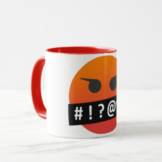 Caneca Mug De Café Emoji Com Raiva