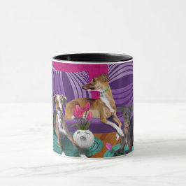 Caneca Mug de Café Greyhound de cor clara