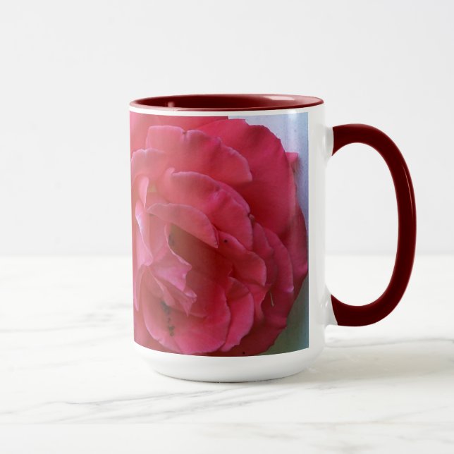 Caneca Mug de café magenta Rosa de coral (Direita)