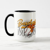 Mug de Café MoM de Baseball Personalizado