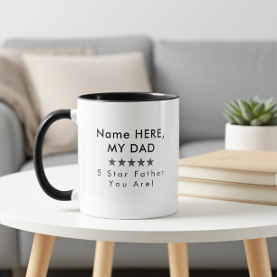 Caneca Mug de café personalizado com cinco estrelas