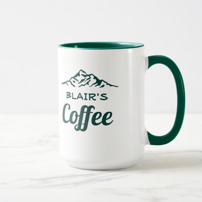 Caneca Mug de Café Personalizado com Montanhas (Direita)