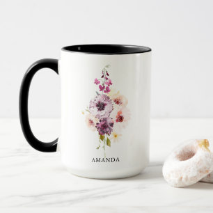 Caneca Mug De Café Personalizado Elegante - Aquarela