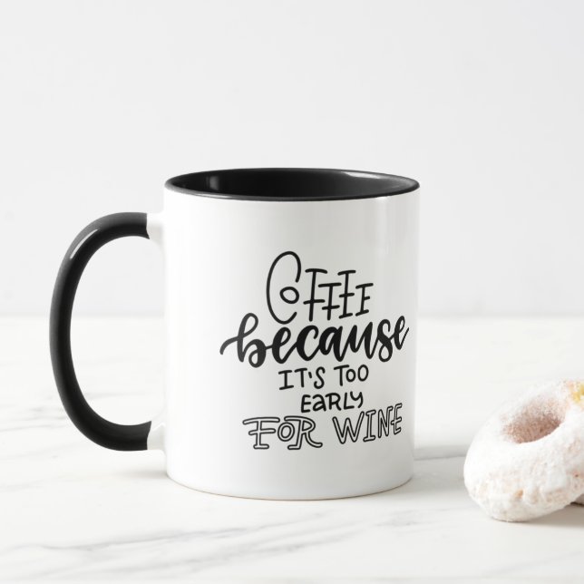 Caneca Mug de café personalizado, Taça de bar personaliza (Com Donut)