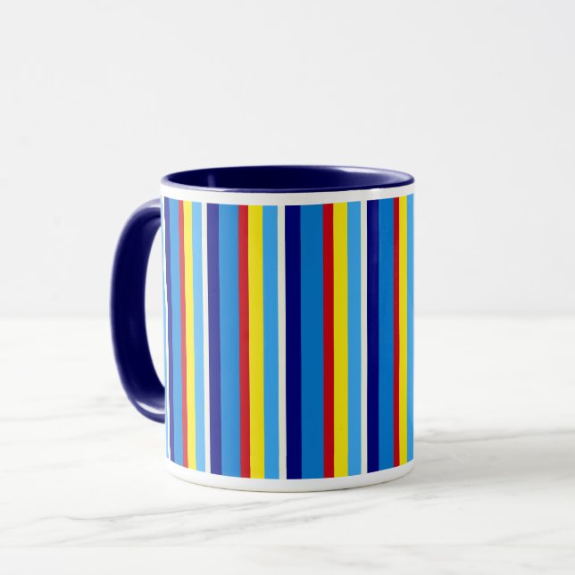 Caneca Mug De Café Retron Striped (Frente Esquerda)