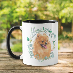 Caneca Mug De Café Vermelho Pomeraniano Vermelho Cugado