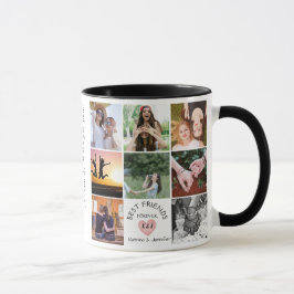 Caneca Mug de Colagem de 8 Fotos para os Melhores Amigos