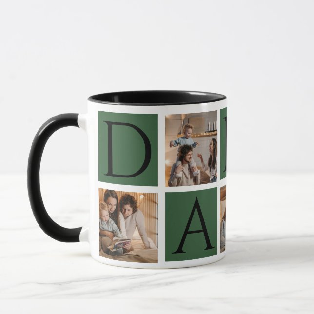 Caneca Mug de Colagem de Fotos - 5 Fotos | Dia de os pais (Esquerda)