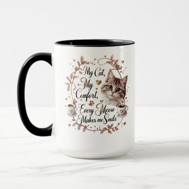 Caneca Mug de Conforto de Gato e Café - Autumn Vibes | Co (Esquerda)