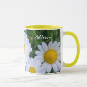 Caneca Mug De Dedo Amarelo Personalizado Com Daisy