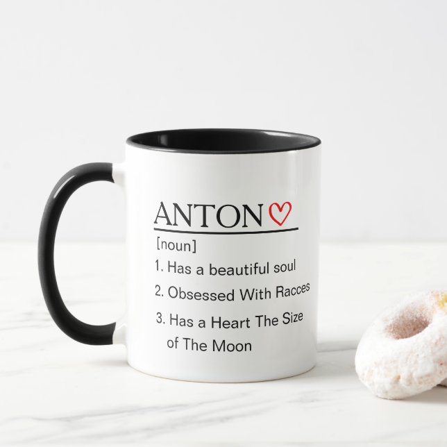 Caneca Mug de Definição de Nome Personalizado, Personaliz (Com Donut)