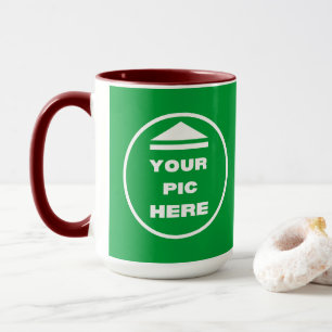 Caneca Mug de dois tons - Adicione sua imagem 15 oz - Mar
