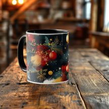 Mug de Feriado Artístico Personalizado - Design pe
