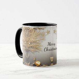 Caneca Mug de Feriado Dourado Único