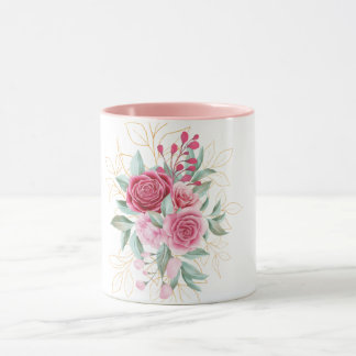 Caneca Mug de flor rosa