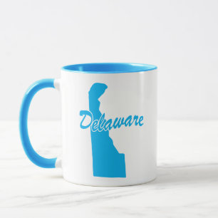 Caneca Mug De Forma Do Estado De Delaware