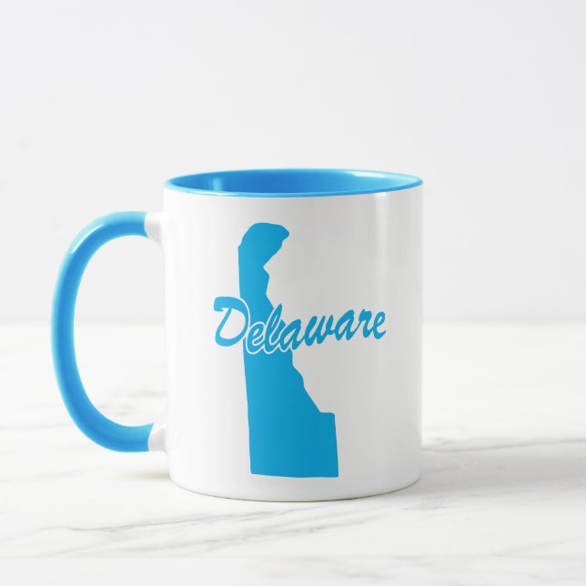Caneca Mug De Forma Do Estado De Delaware (Esquerda)