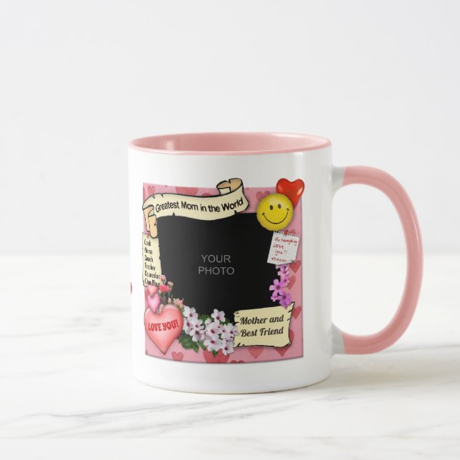 Caneca Mug de Foto da Melhor Mãe (personalizável) (Direita)
