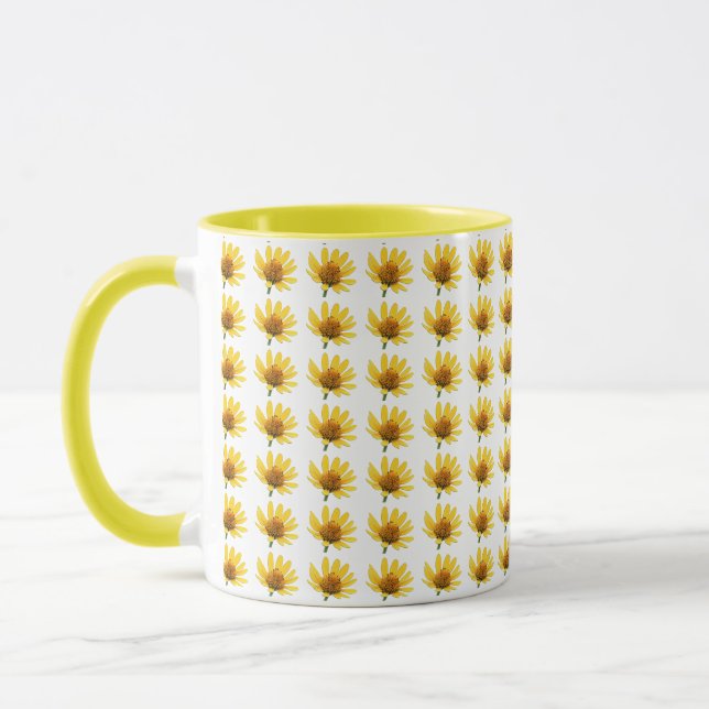 Caneca Mug de Foto de Flor Amarelo (Esquerda)