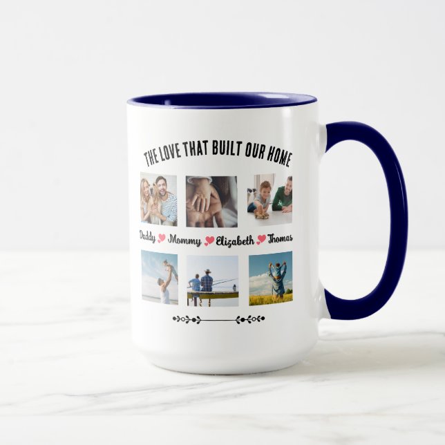 Caneca Mug de Fotografia da Família Personalizada 6 (Direita)