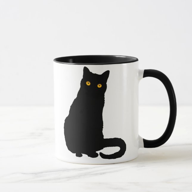 Caneca Mug de Gato Negro Número 1 (Direita)