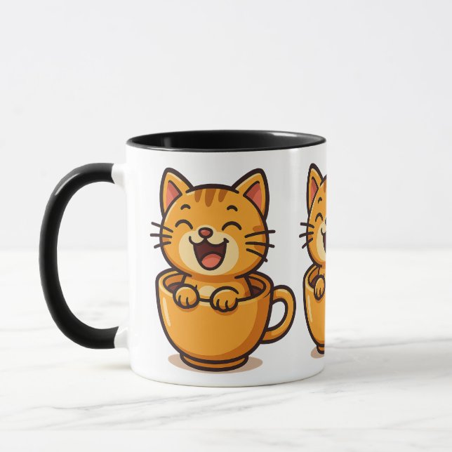 Caneca Mug de Gato - Presente de Aniversário ou Feriado (Esquerda)