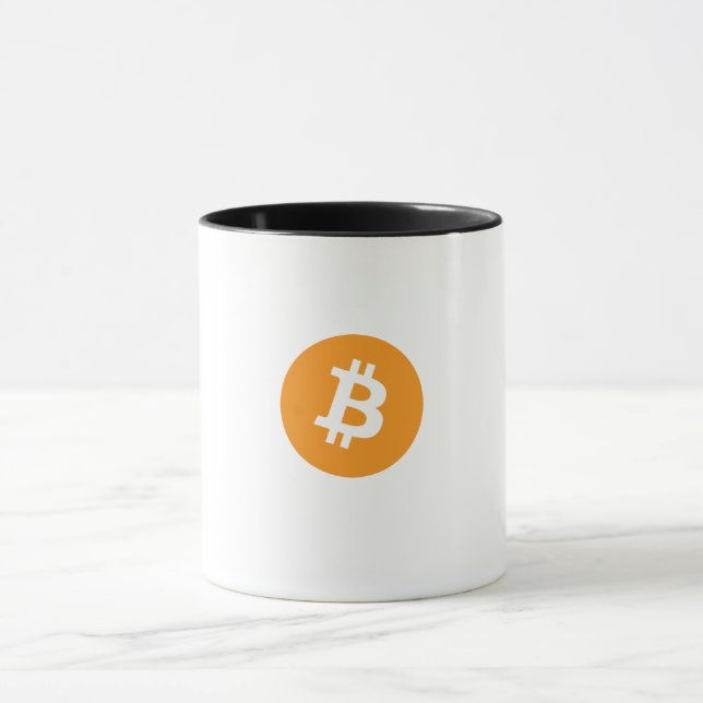 Caneca Mug de imagem apenas do logotipo Bitmoney (Centro)