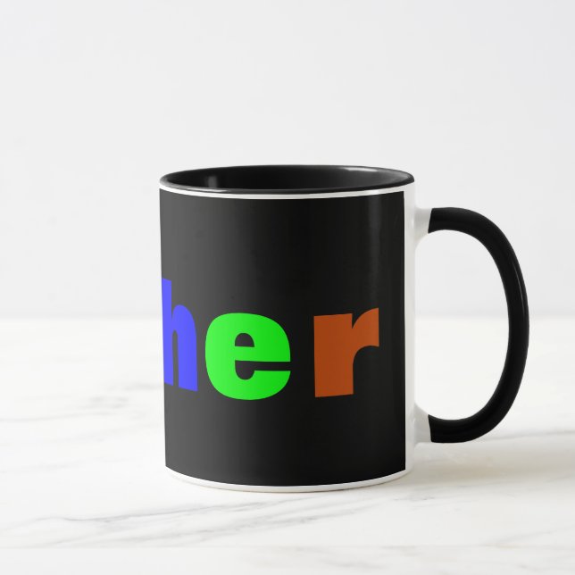 Caneca Mug de Lição de Código Hex RGB Mãe (Direita)