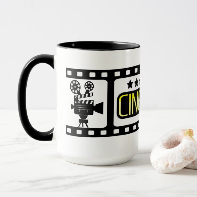 Caneca *Mug de logotipo CINEMA*  (Com Donut)