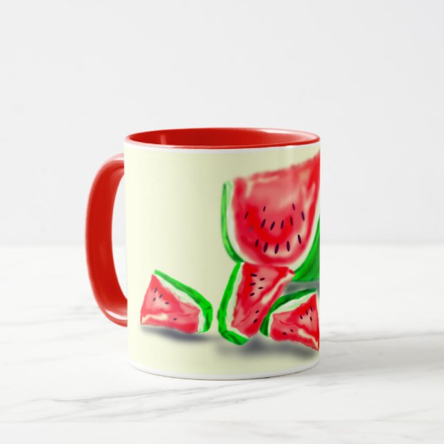 Caneca Mug de melancia - Divertido (Frente Esquerda)