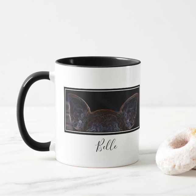 Caneca Mug de nome Chihuahua personalizado (Com Donut)