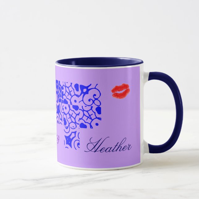 Caneca Mug de Nome do Designer de Heather (Direita)