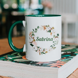 Caneca Mug de Nome Floral Personalizado | Ofertas para Br