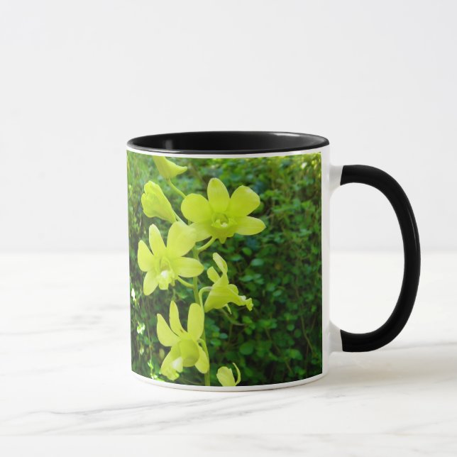 Caneca Mug de Orquídeas Amarelas (Direita)