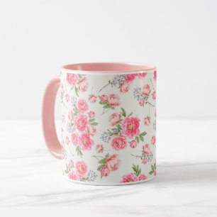 Caneca Mug de Padrão Floral Feminina
