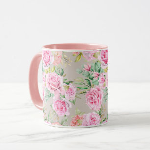 Caneca Mug de Padrão Floral Feminina