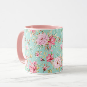 Caneca Mug de Padrão Floral Feminina