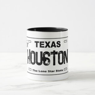 Caneca Mug de placa branca de Houston Texas